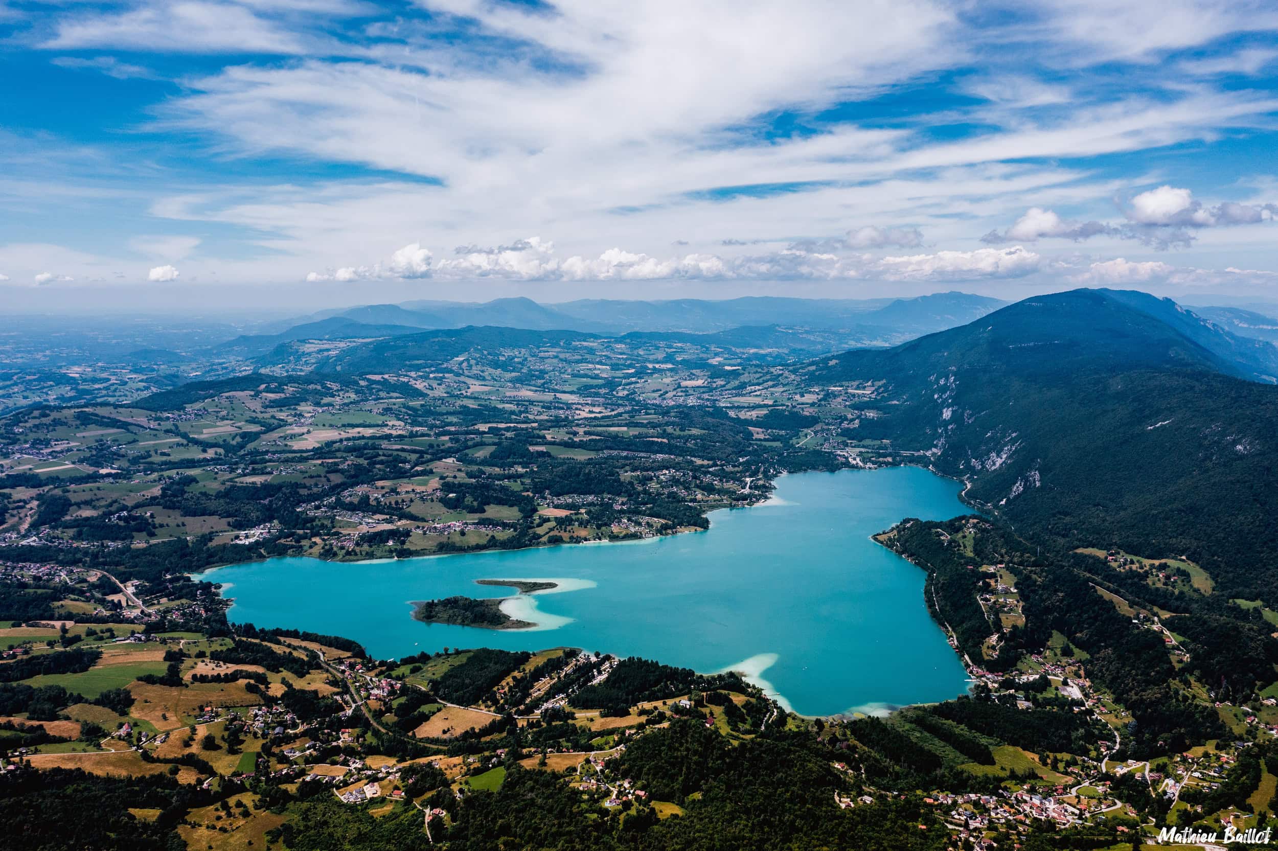 Lac d’Aiguebelette depuis le Mont Grelle, 1425m (Jura)